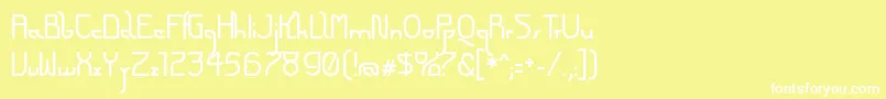 FuturexArthur Font – White Fonts on Yellow Background
