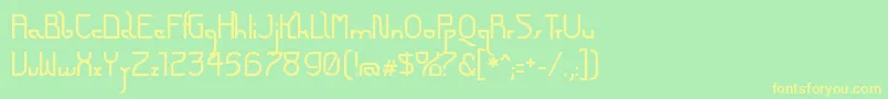 FuturexArthur Font – Yellow Fonts on Green Background