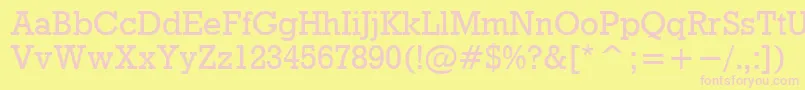 Rdo Font – Pink Fonts on Yellow Background