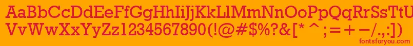 Rdo Font – Red Fonts on Orange Background