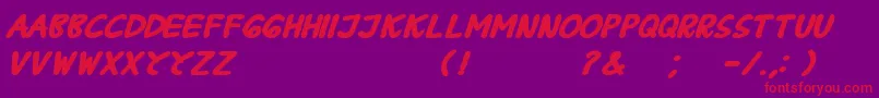 fuente BPraharaThTlsnTgnBoldItalic – Fuentes Rojas Sobre Fondo Morado