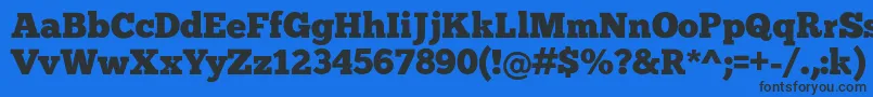 Chunk-fontti – mustat fontit sinisellä taustalla