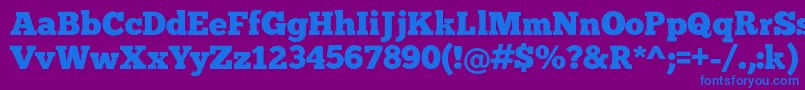 Chunk Font – Blue Fonts on Purple Background