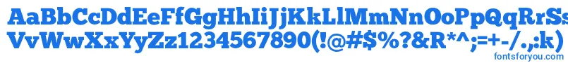 Chunk Font – Blue Fonts on White Background