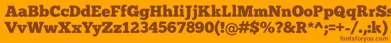 Chunk Font – Brown Fonts on Orange Background