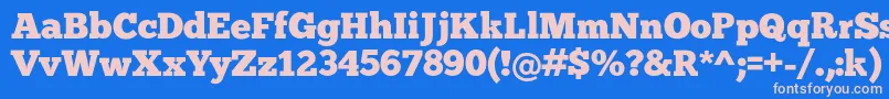 Chunk Font – Pink Fonts on Blue Background