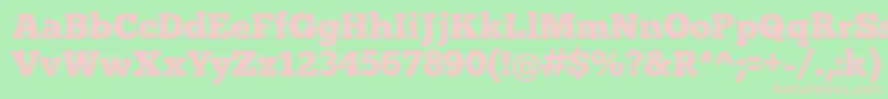 Chunk Font – Pink Fonts on Green Background