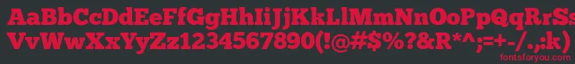 Czcionka Chunk – czerwone czcionki na czarnym tle