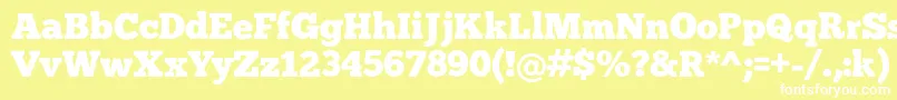 Chunk Font – White Fonts on Yellow Background