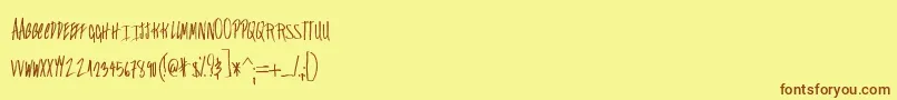 Czcionka Falconers – brązowe czcionki na żółtym tle