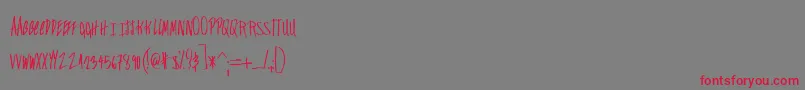 Falconers Font – Red Fonts on Gray Background