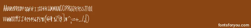 Czcionka Falconers – białe czcionki na brązowym tle