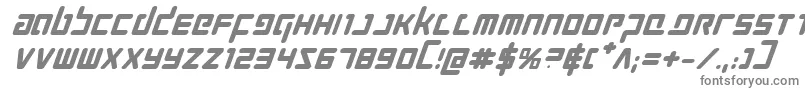 ProkofievBoldItalic-fontti – harmaat kirjasimet valkoisella taustalla