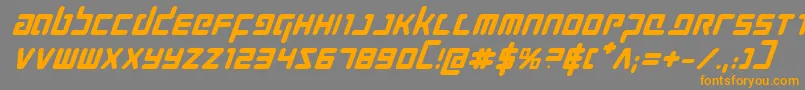 ProkofievBoldItalic Font – Orange Fonts on Gray Background