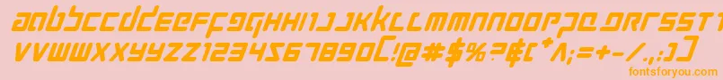 ProkofievBoldItalic Font – Orange Fonts on Pink Background