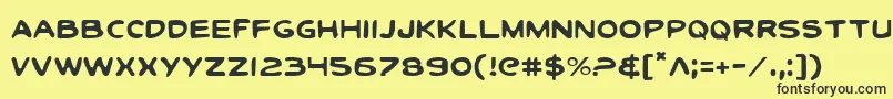 Toontil Font – Black Fonts on Yellow Background