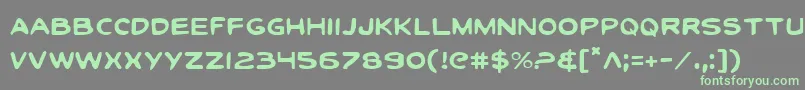 Toontil Font – Green Fonts on Gray Background