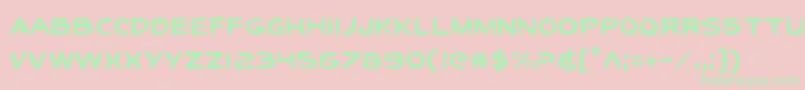Toontil-Schriftart – Grüne Schriften auf rosa Hintergrund