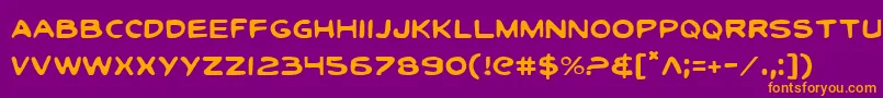 Toontil Font – Orange Fonts on Purple Background