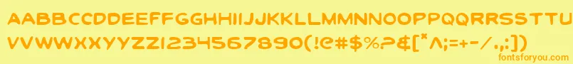 Toontil Font – Orange Fonts on Yellow Background