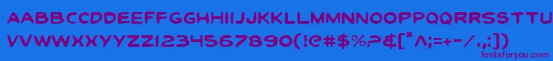 Toontil Font – Purple Fonts on Blue Background