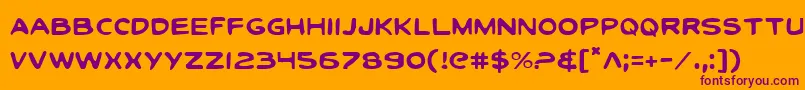 Toontil Font – Purple Fonts on Orange Background