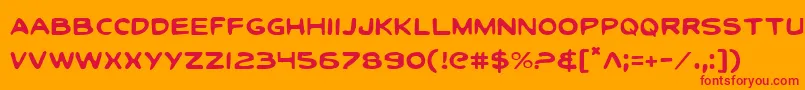 Toontil Font – Red Fonts on Orange Background
