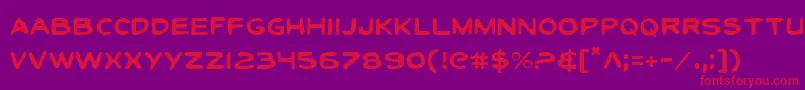 Toontil Font – Red Fonts on Purple Background