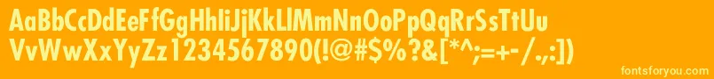 FairmontCondensedBold Font – Yellow Fonts on Orange Background