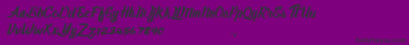 Claiborne Font – Black Fonts on Purple Background