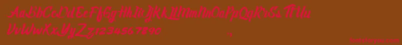 Claiborne Font – Red Fonts on Brown Background