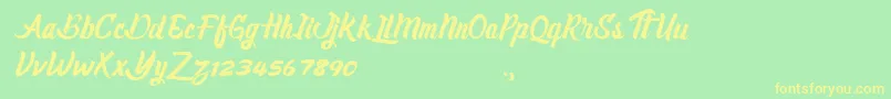 Claiborne Font – Yellow Fonts on Green Background