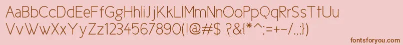 Ciclefina Font – Brown Fonts on Pink Background