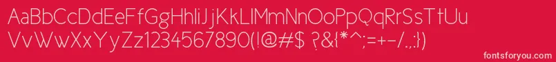 Ciclefina Font – Pink Fonts on Red Background