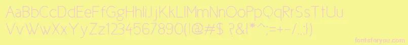 Ciclefina Font – Pink Fonts on Yellow Background