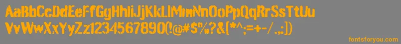 BurnabystencilRegular Font – Orange Fonts on Gray Background