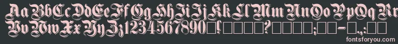 Shadowedgermanica Font – Pink Fonts on Black Background