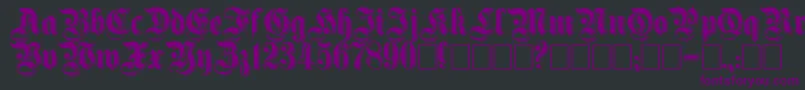 Shadowedgermanica Font – Purple Fonts on Black Background