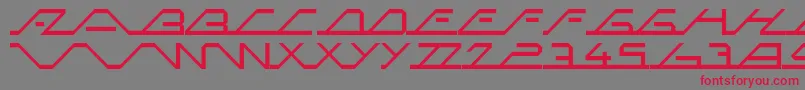 MegaSlantLine Font – Red Fonts on Gray Background