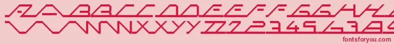 fuente MegaSlantLine – Fuentes Rojas Sobre Fondo Rosa