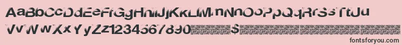 フォントDiscobreak – ピンクの背景に黒い文字