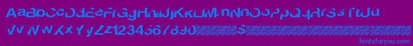 Discobreak Font – Blue Fonts on Purple Background