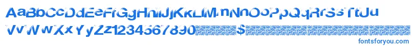 Discobreak Font – Blue Fonts on White Background