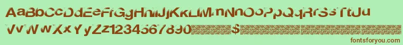 Discobreak-fontti – ruskeat fontit vihreällä taustalla