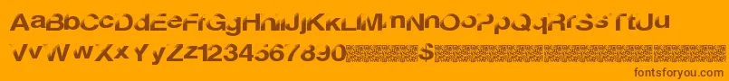 Discobreak Font – Brown Fonts on Orange Background