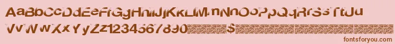Discobreak Font – Brown Fonts on Pink Background