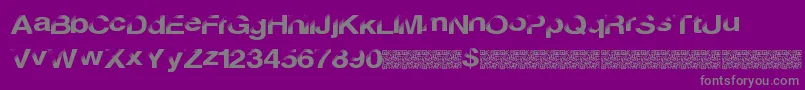 Discobreak Font – Gray Fonts on Purple Background