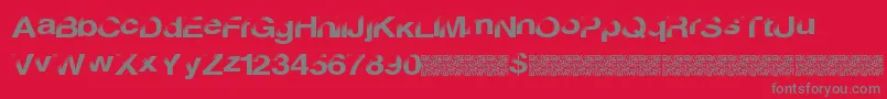 Discobreak-Schriftart – Graue Schriften auf rotem Hintergrund