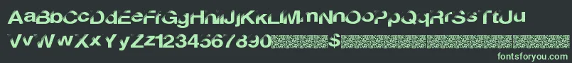 Discobreak Font – Green Fonts on Black Background