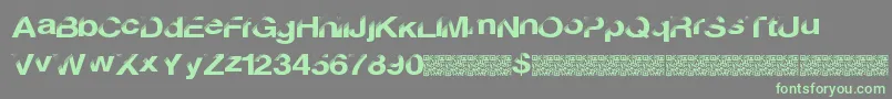 Discobreak Font – Green Fonts on Gray Background